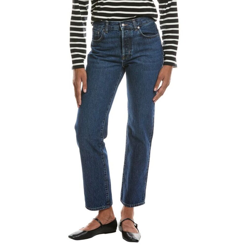 Madewell Womens  The Longline Mckinney Wash Straight Jean, Blue